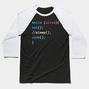 Eat Sleep Code | Programmierer | Web-Entwickler | Hacker Baseball T-Shirt